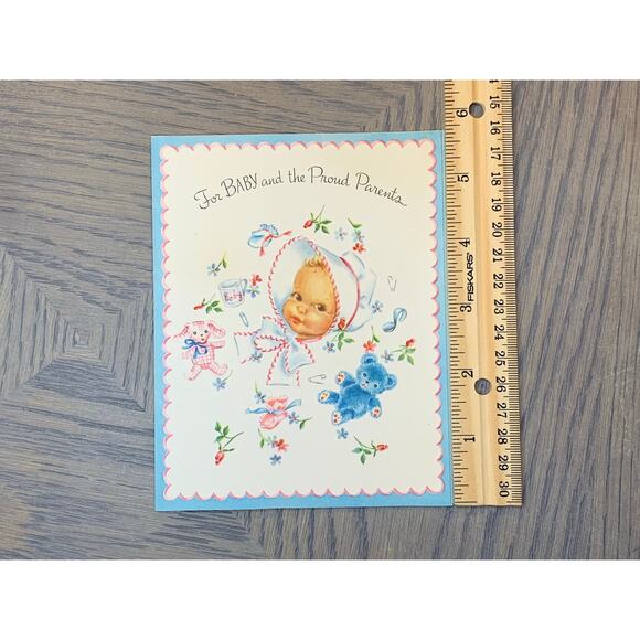 For Baby and the Proud Parents, New Baby with Baby Stuff, Vintage Used - Picture 4 of 4